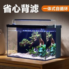 水草缸超白背滤小型生态桌面造景缸玻璃家用循环客厅鱼缸